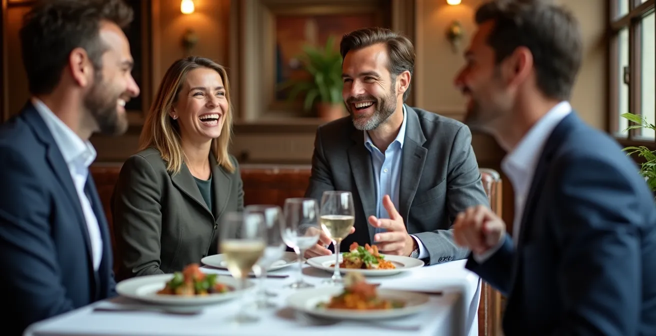 Zakelijke lunchbespreking als onderdeel van Belgische onderhandelingscultuur