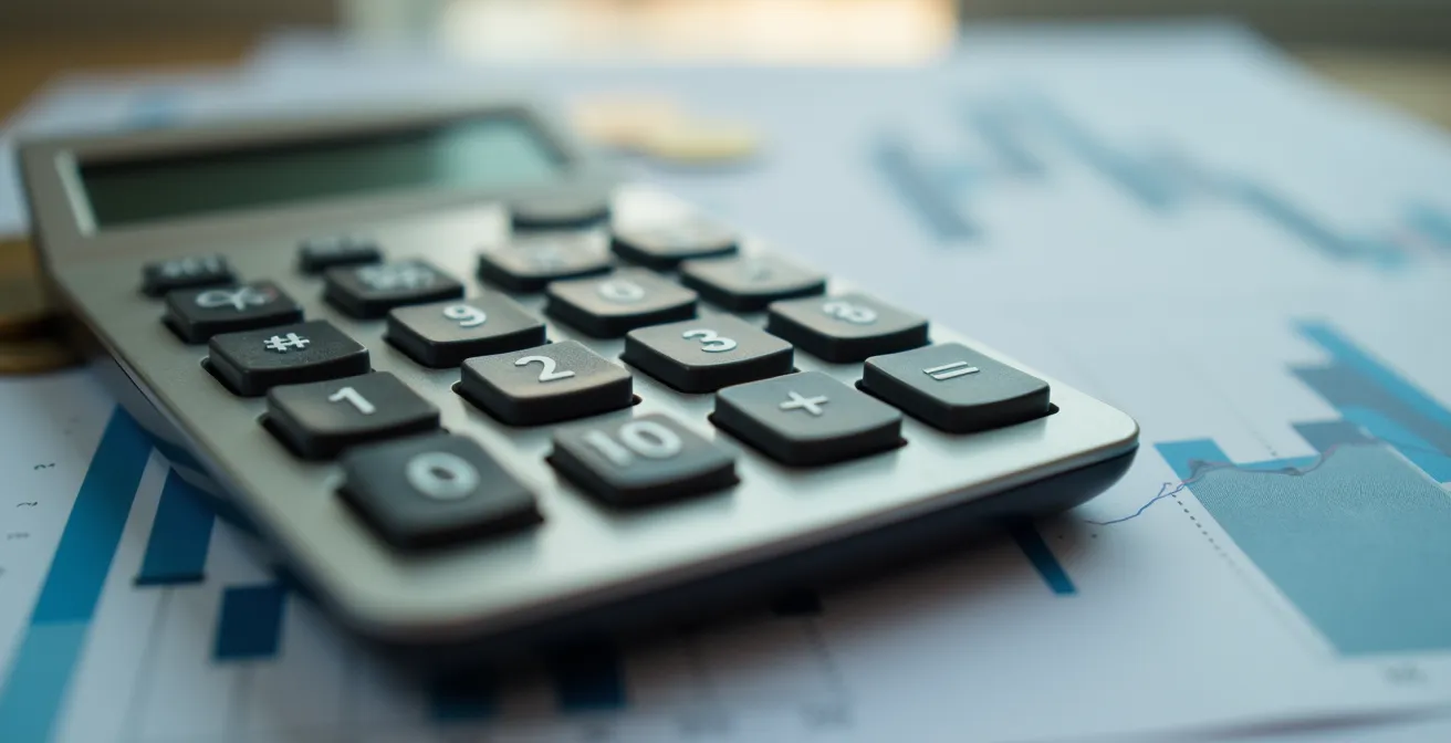 Macro-opname van rekenmachine en grafiek voor kostenanalyse