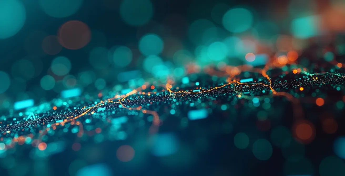 Macro opname van computerscherm met supply chain analytics dashboard