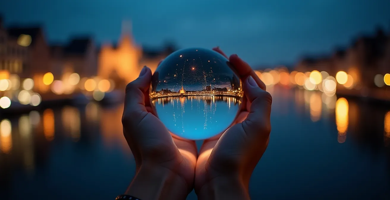 Abstracte visualisatie van digitale verbindingen over Europa