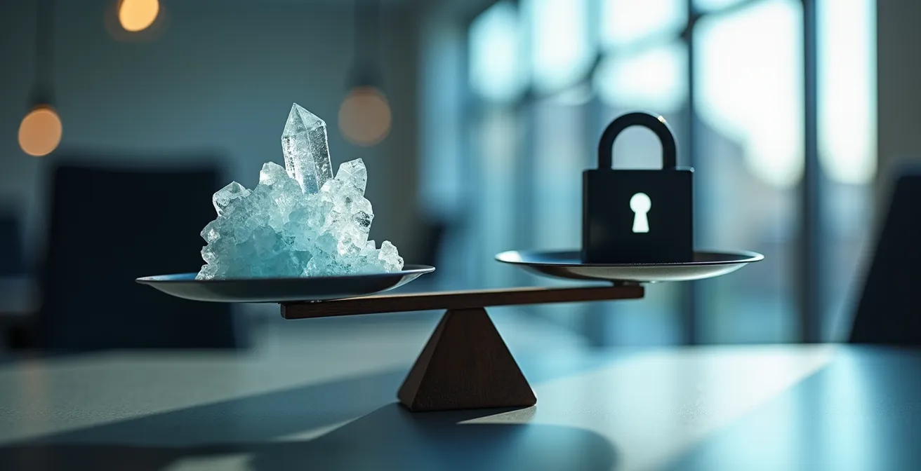 Privacy-bewuste data-analyse met versleutelde klantgegevens en GDPR-symbolen