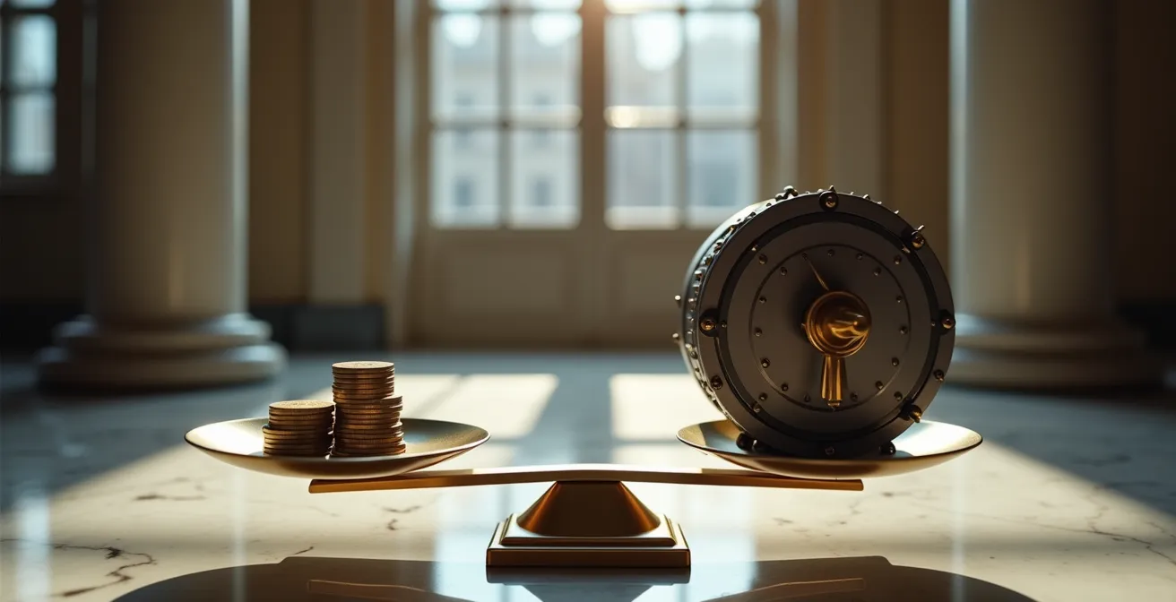 Visuele vergelijking van financiële impact kredietverzekering versus eigen voorziening