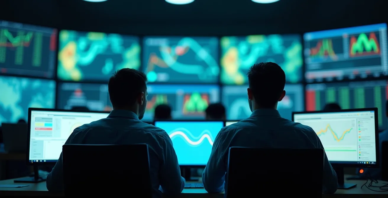 Controlekamer met digitale monitoring voor Seveso-compliance in chemische industrie