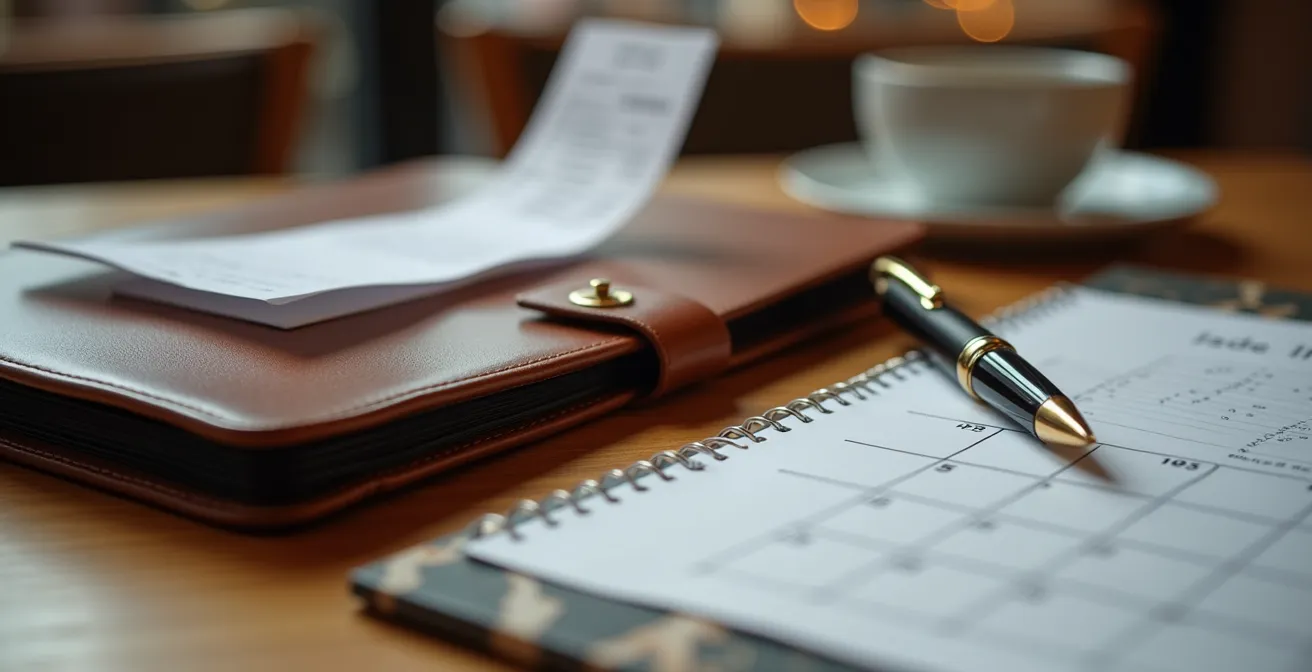 Professionele documentatie zakelijke lunches voor fiscale controle